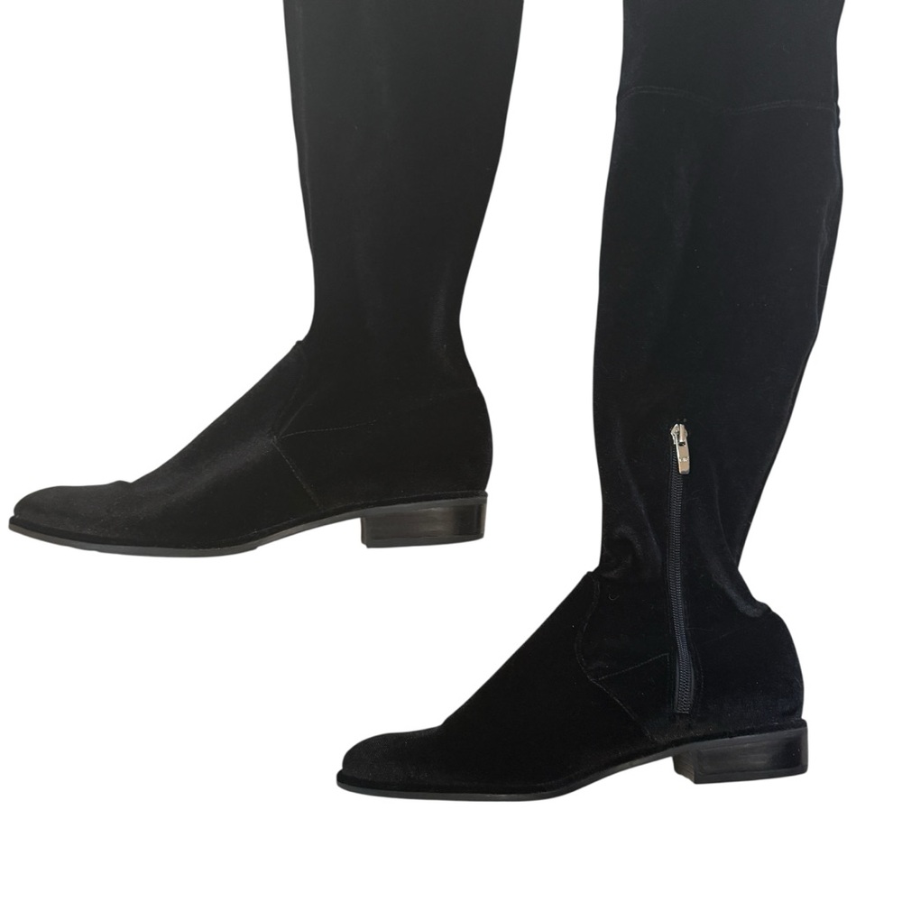Marc Fisher Knee High Velvet Black Boots - Picture 6 of 7